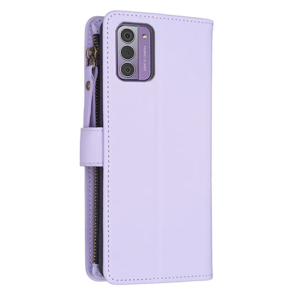Nokia G310 Leather Flip Phone Case with Zipper Wallet and 9 Card Slots, Durable PU + TPU Material
