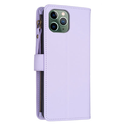 iPhone 11 Pro Max Leather Flip Phone Case with Zipper Wallet and 9 Card Slots, Durable PU + TPU Material