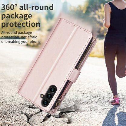 Samsung Galaxy A13 Leather Flip Phone Case with Zipper Wallet and 9 Card Slots, Durable PU + TPU Material