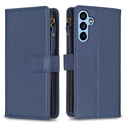 Samsung Galaxy A54 5G Leather Flip Phone Case with Zipper Wallet and 9 Card Slots, Durable PU + TPU Material