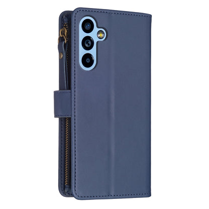 Samsung Galaxy A54 5G Leather Flip Phone Case with Zipper Wallet and 9 Card Slots, Durable PU + TPU Material