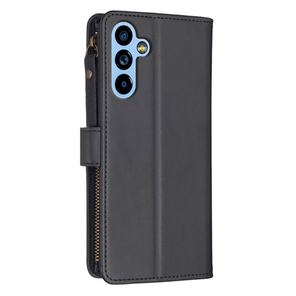 Samsung Galaxy A54 5G Leather Flip Phone Case with Zipper Wallet and 9 Card Slots, Durable PU + TPU Material