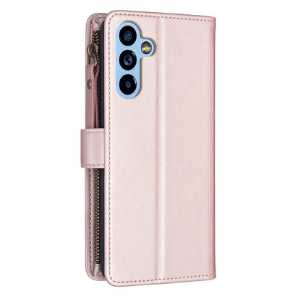 Samsung Galaxy A54 5G Leather Flip Phone Case with Zipper Wallet and 9 Card Slots, Durable PU + TPU Material