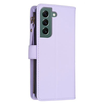 Samsung Galaxy S22+ 5G Leather Flip Phone Case with Zipper Wallet and 9 Card Slots, Durable PU + TPU Material