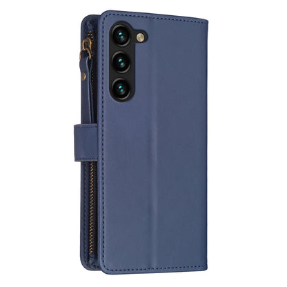 Samsung Galaxy S23+ 5G Leather Flip Phone Case with Zipper Wallet and 9 Card Slots, Durable PU + TPU Material