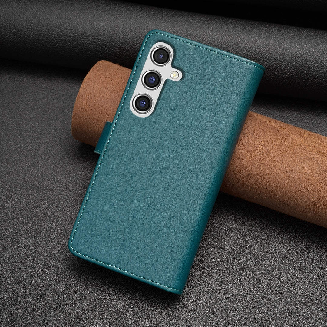 Samsung Galaxy A15 Leather Flip Phone Case with Zipper Wallet and 9 Card Slots, Durable PU + TPU Material