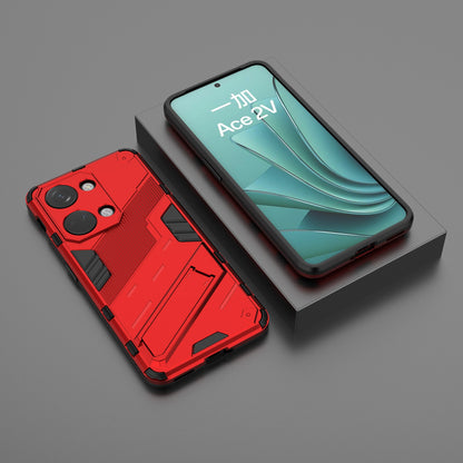 OnePlus Ace 2V Punk Shockproof Phone Case - Punk Armor 2-in-1 PC + TPU with Invisible Holder