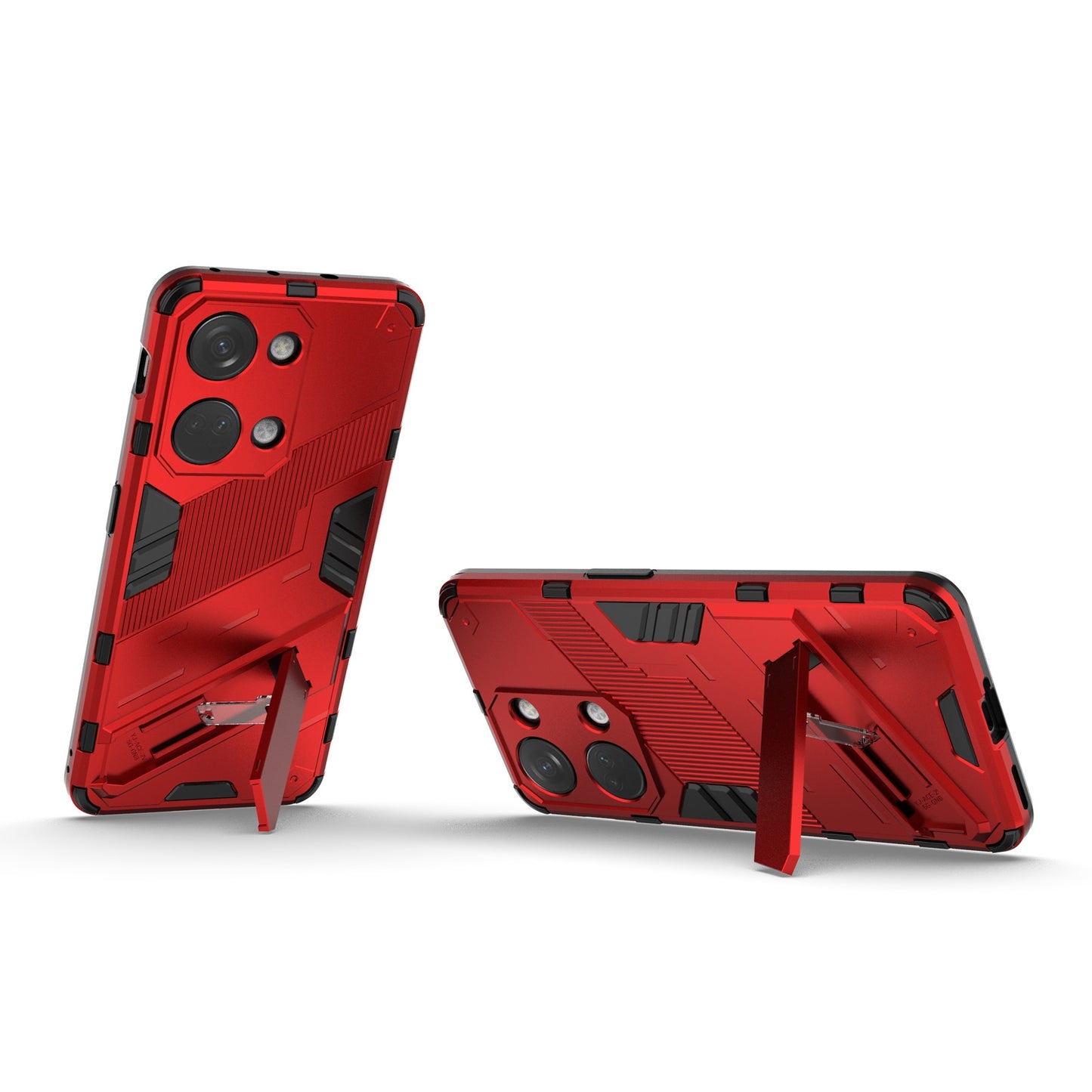 OnePlus Ace 2V Punk Shockproof Phone Case - Punk Armor 2-in-1 PC + TPU with Invisible Holder