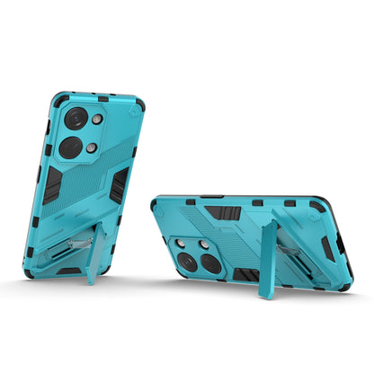 OnePlus Ace 2V Punk Shockproof Phone Case - Punk Armor 2-in-1 PC + TPU with Invisible Holder