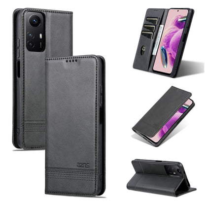 Xiaomi Redmi Note 12S Leather Wallet Case with Card Holder & Magnetic Closure