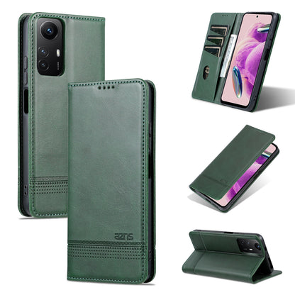 Xiaomi Redmi Note 12S Leather Wallet Case with Card Holder & Magnetic Closure