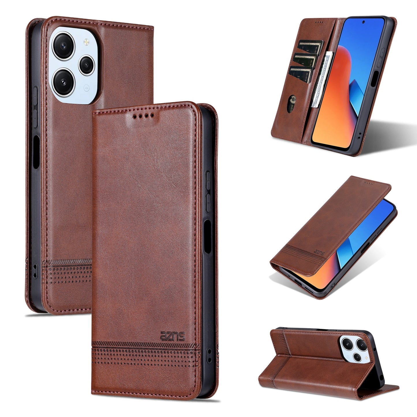 Xiaomi Redmi 12 4G Leather Wallet Case with Card Holder & Magnetic Closure