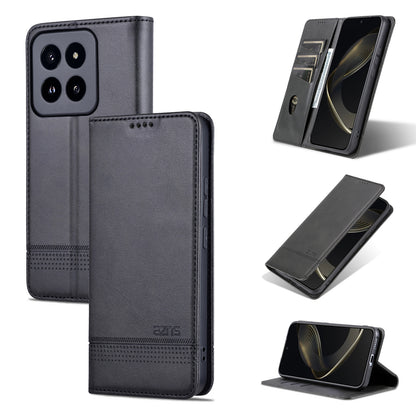 Xiaomi 14 Pro Leather Wallet Case with Card Holder & Magnetic Closure