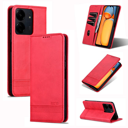 Xiaomi Redmi 13C/Poco C65 Leather Wallet Case with Card Holder & Magnetic Closure