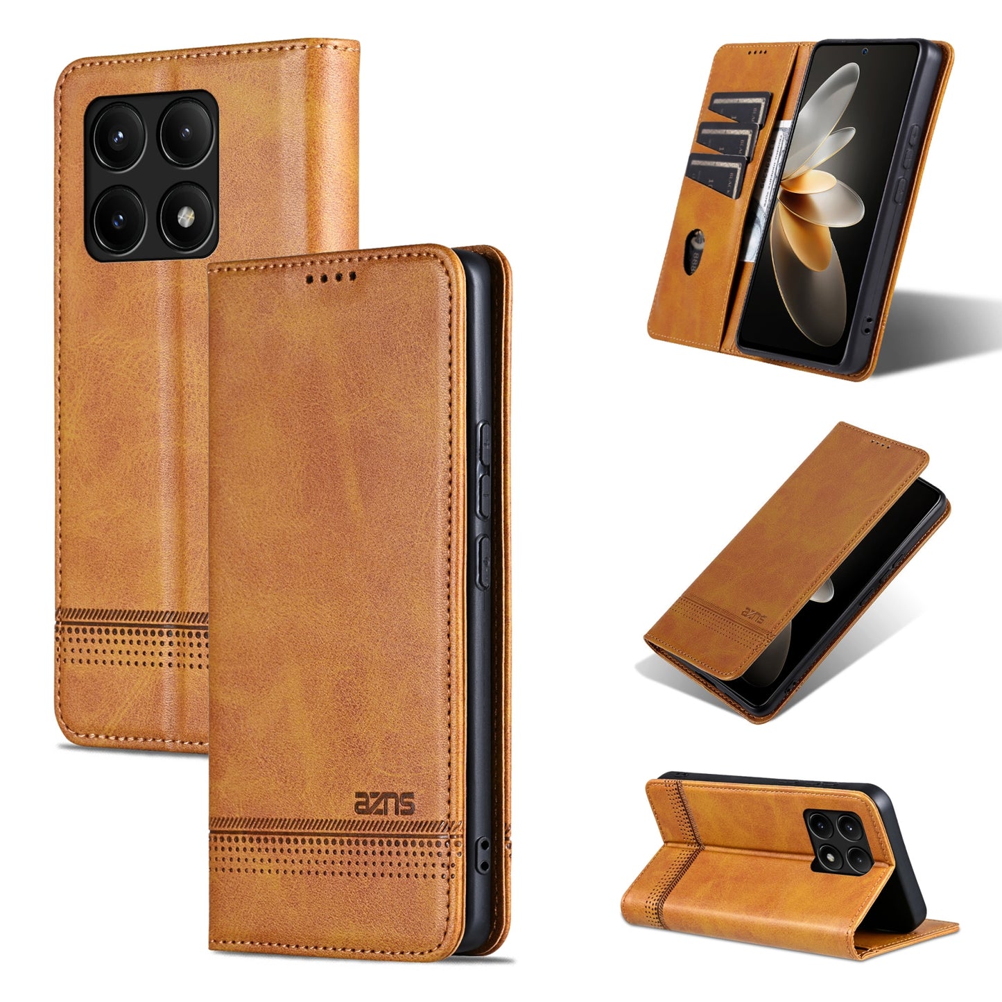 Xiaomi Redmi K70/K70 Pro Leather Wallet Case with Card Holder & Magnetic Closure