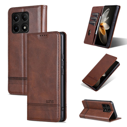 Xiaomi Redmi K70/K70 Pro Leather Wallet Case with Card Holder & Magnetic Closure