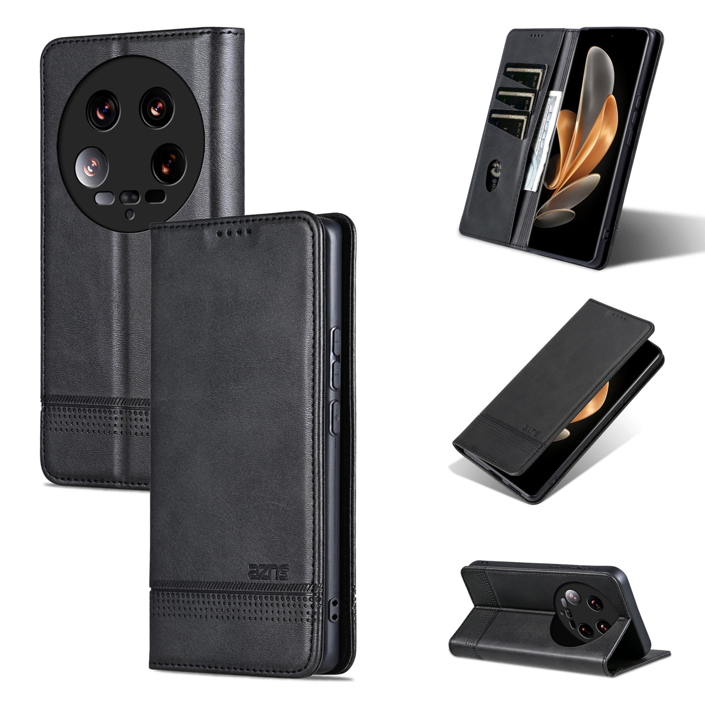 Xiaomi 14 Ultra Leather Wallet Case with Card Holder & Magnetic Closure