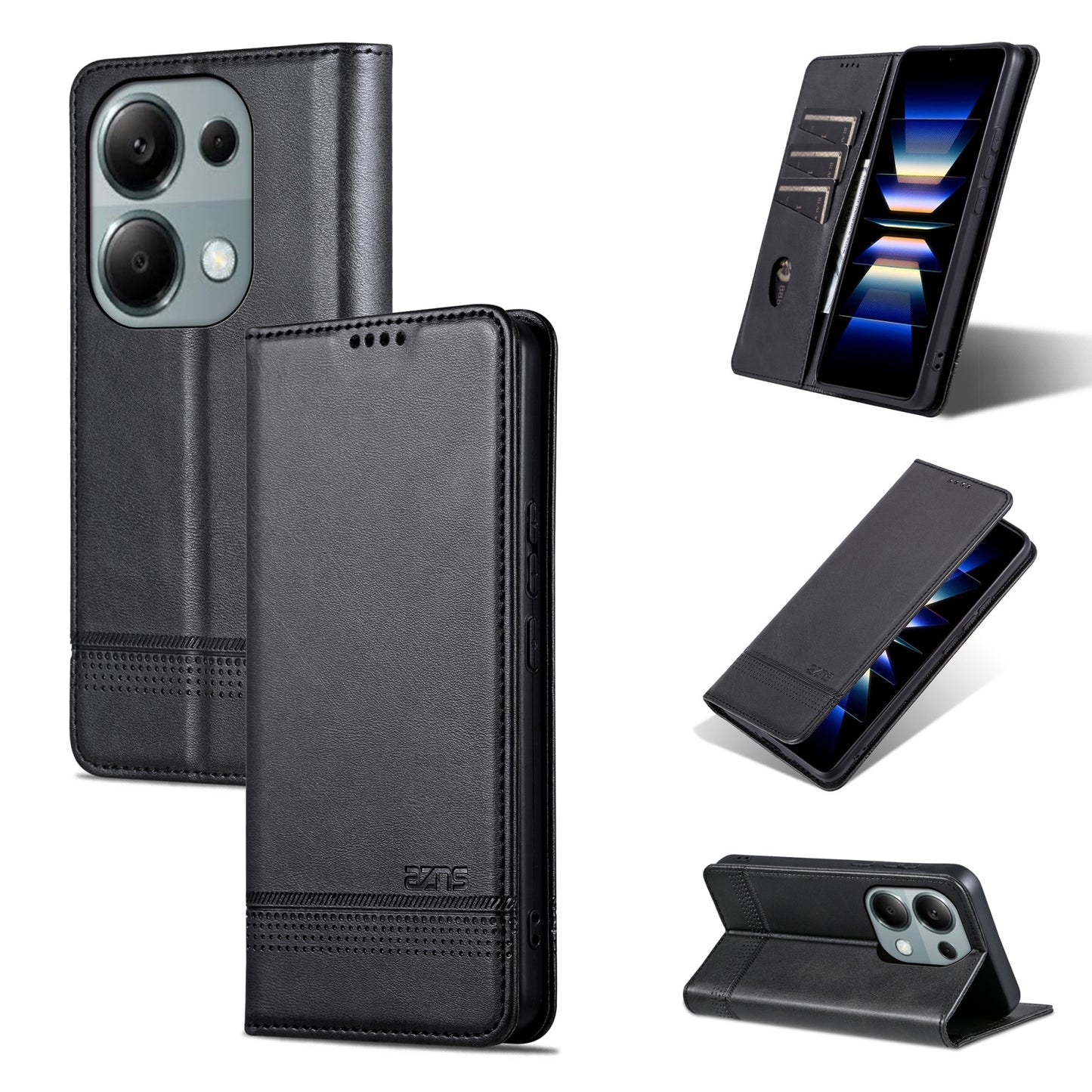 Xiaomi Redmi Note 13 Pro 4G Leather Wallet Case with Card Holder & Magnetic Closure