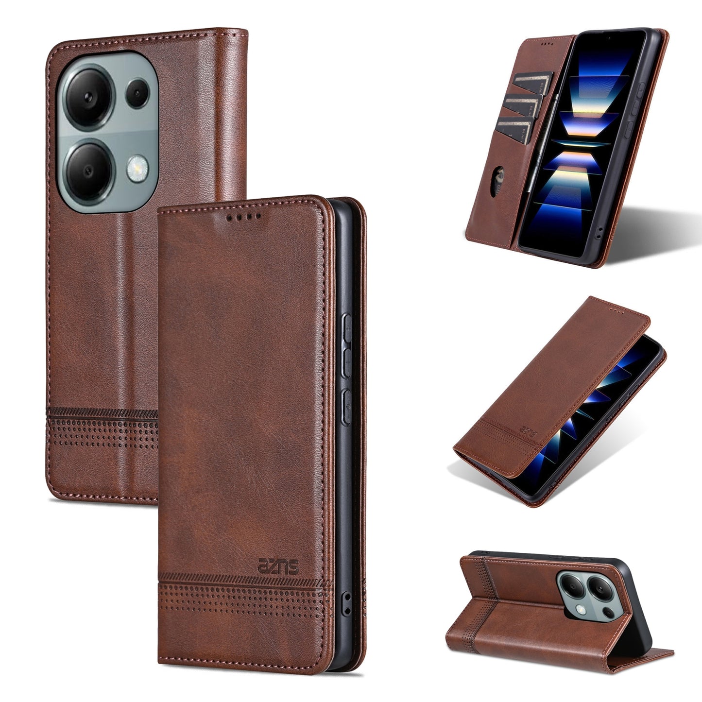 Xiaomi Redmi Note 13 Pro 4G Leather Wallet Case with Card Holder & Magnetic Closure