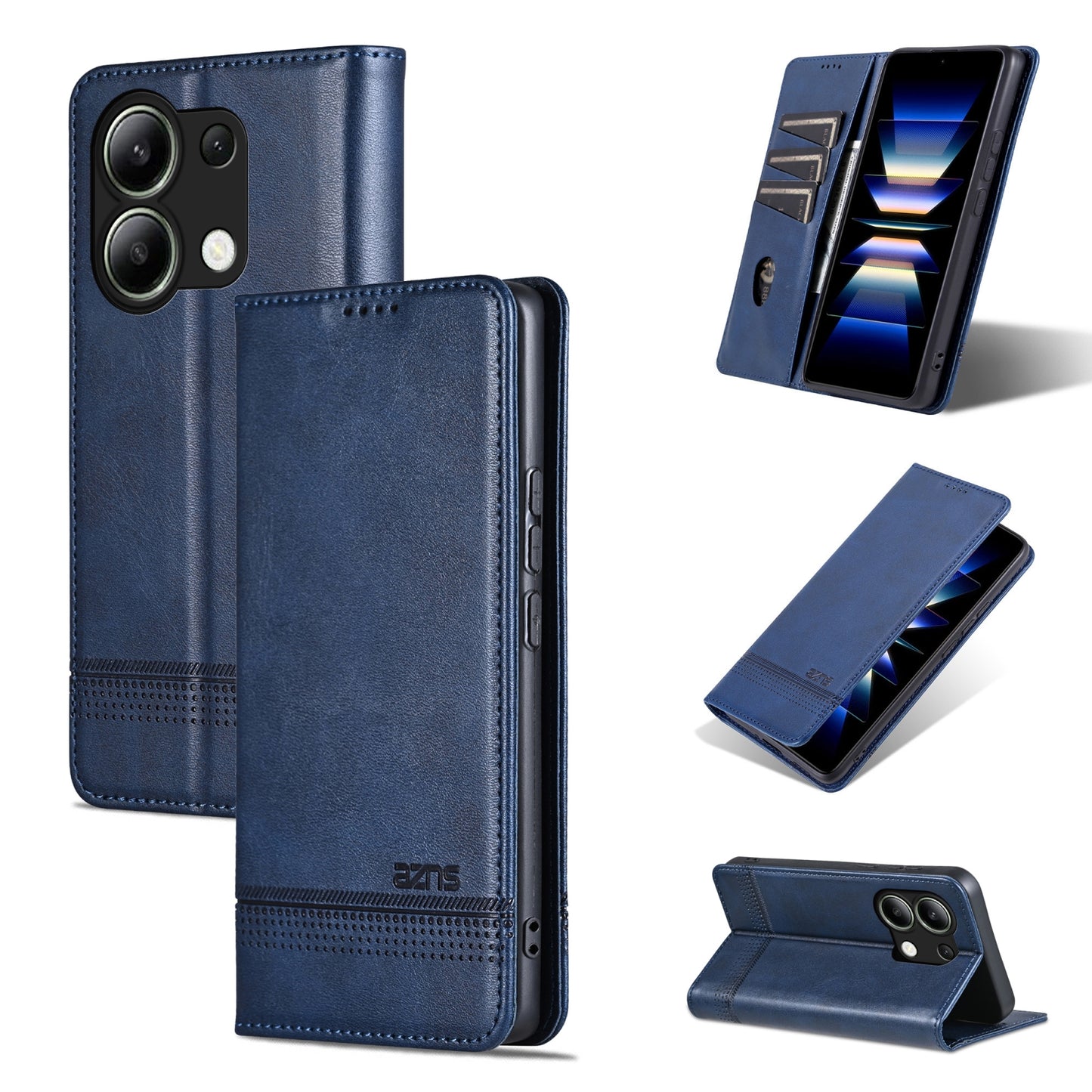 Xiaomi Redmi Note 13 4G Leather Wallet Case with Card Holder & Magnetic Closure