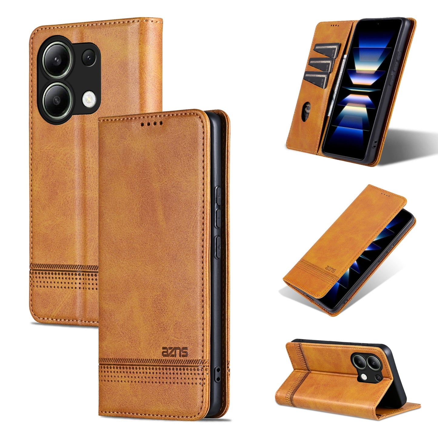 Xiaomi Redmi Note 13 4G Leather Wallet Case with Card Holder & Magnetic Closure