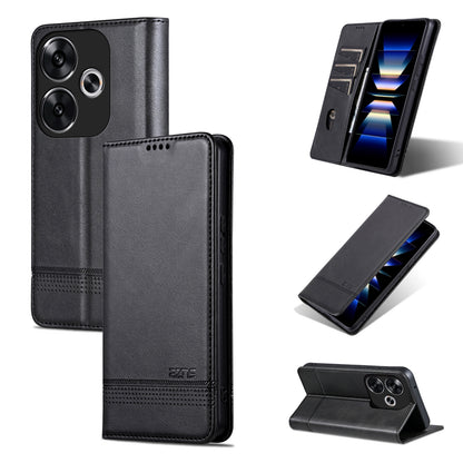 Xiaomi Redmi Turbo 3 Leather Wallet Case with Card Holder & Magnetic Closure