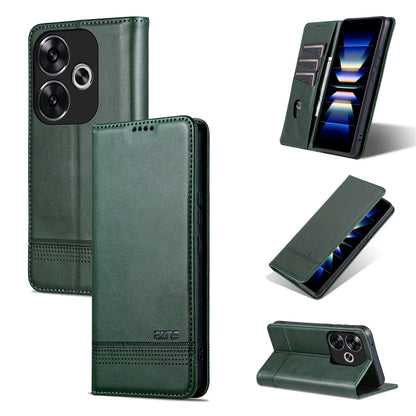 Xiaomi Redmi Turbo 3 Leather Wallet Case with Card Holder & Magnetic Closure