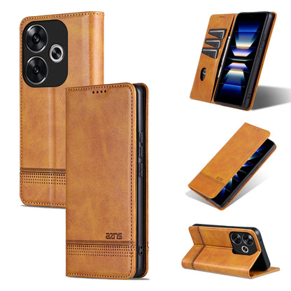 Xiaomi Redmi Turbo 3 Leather Wallet Case with Card Holder & Magnetic Closure