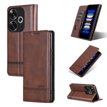 Xiaomi Redmi Turbo 3 Leather Wallet Case with Card Holder & Magnetic Closure