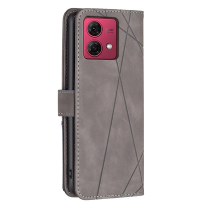 Motorola Moto G84 5G Rhombus Texture Leather Phone Case with Magnetic Buckle and Card Holder