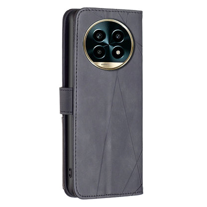 Realme 13 Pro 5G Rhombus Texture Leather Phone Case with Magnetic Buckle and Card Holder