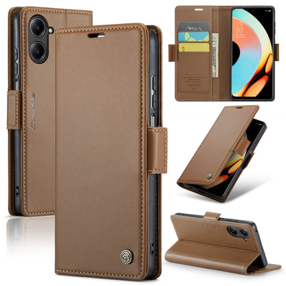 Realme 10 Pro 5G Leather Case - RFID Anti-theft, Litchi Texture, Wallet & Stand Feature