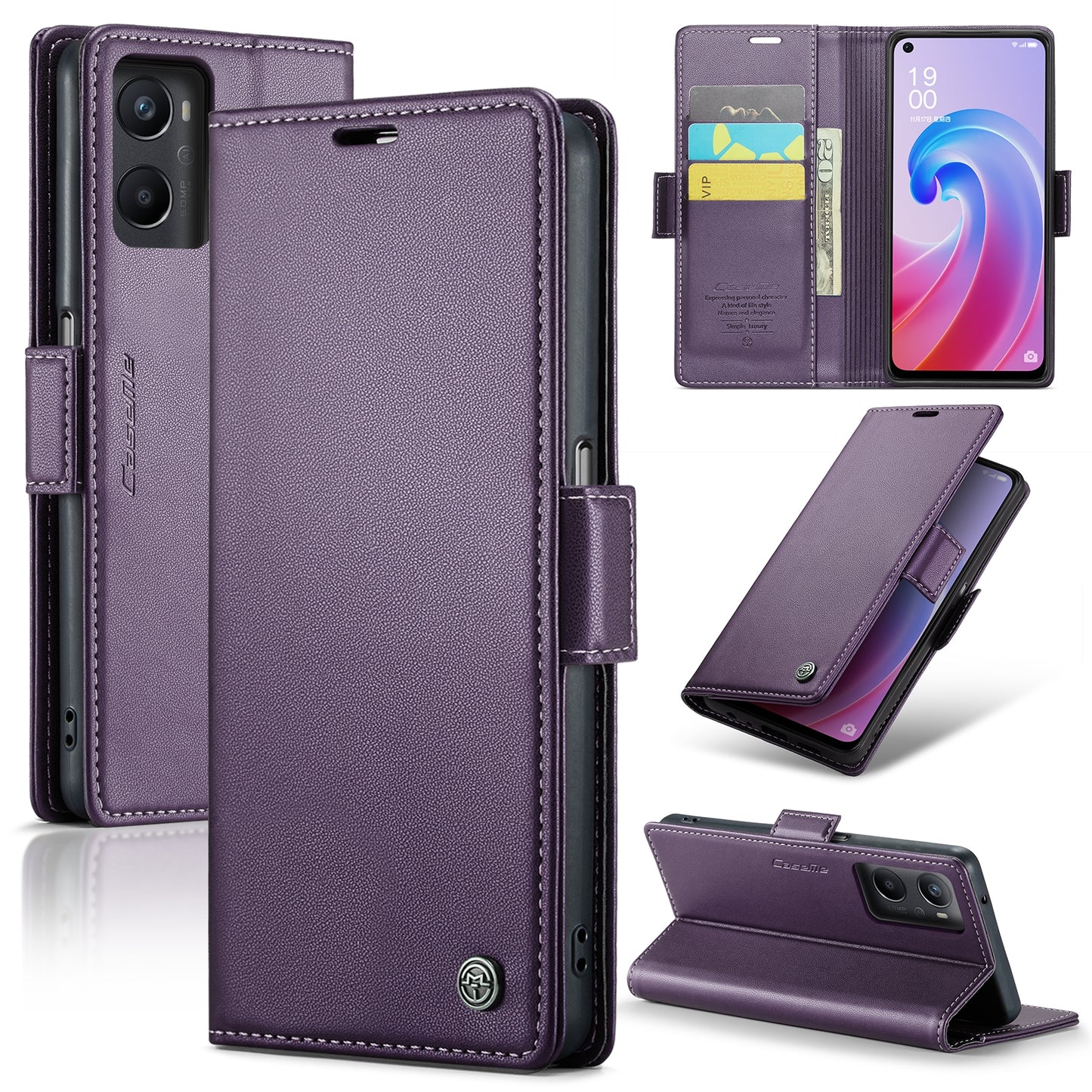 Realme 9i 4G Leather Case - RFID Anti-theft, Litchi Texture, Wallet & Stand Feature