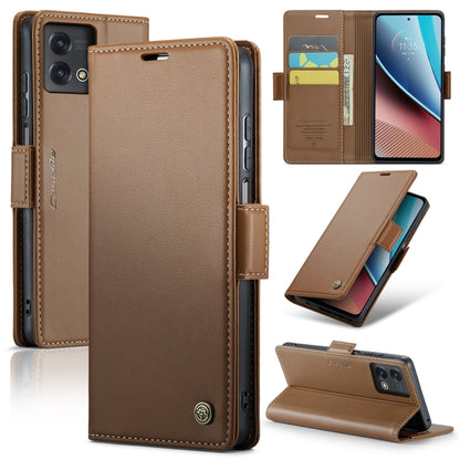 Motorola Moto G Stylus 5G 2023 Case - RFID Anti-Theft Litchi Texture Leather Wallet with Stand and Card Slots