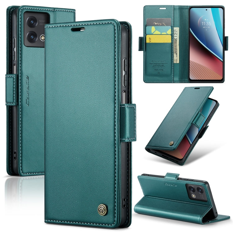 Motorola Moto G Stylus 5G 2023 Case - RFID Anti-Theft Litchi Texture Leather Wallet with Stand and Card Slots