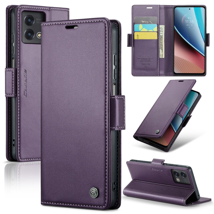 Motorola Moto G Stylus 5G 2023 Case - RFID Anti-Theft Litchi Texture Leather Wallet with Stand and Card Slots