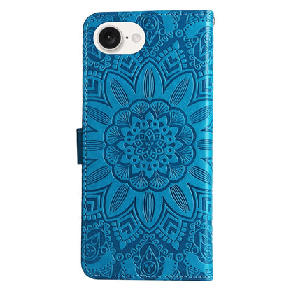 iPhone SE 20224 Sunflower Embossed Leather Wallet Phone Case with Kickstand and Card Holder