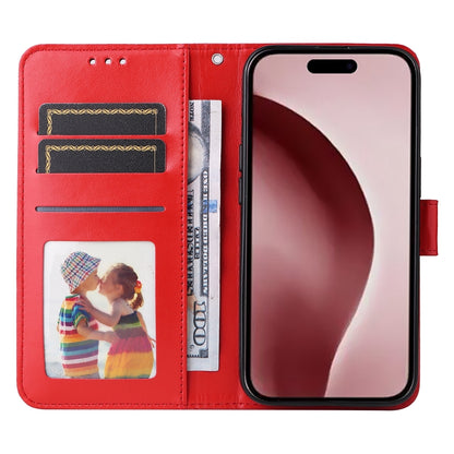 iPhone 16 Pro Sunflower Embossed Leather Wallet Phone Case with Kickstand and Card Holder