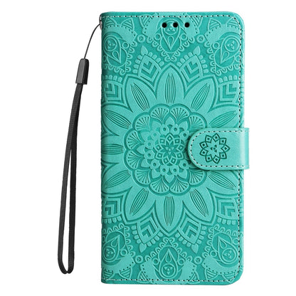 Google Pixel 9 Pro Sunflower Embossed Leather Wallet Phone Case with Kickstand and Card Holder