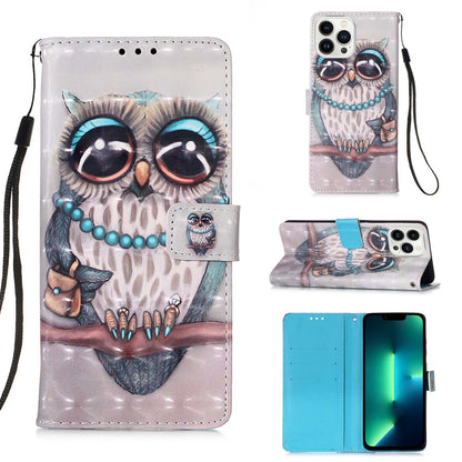 iPhone 15 Pro Max Leather Flip Phone Case with 3D Painted Design, Card Holder, Wallet & Stand Function - Durable Protection & Easy Access