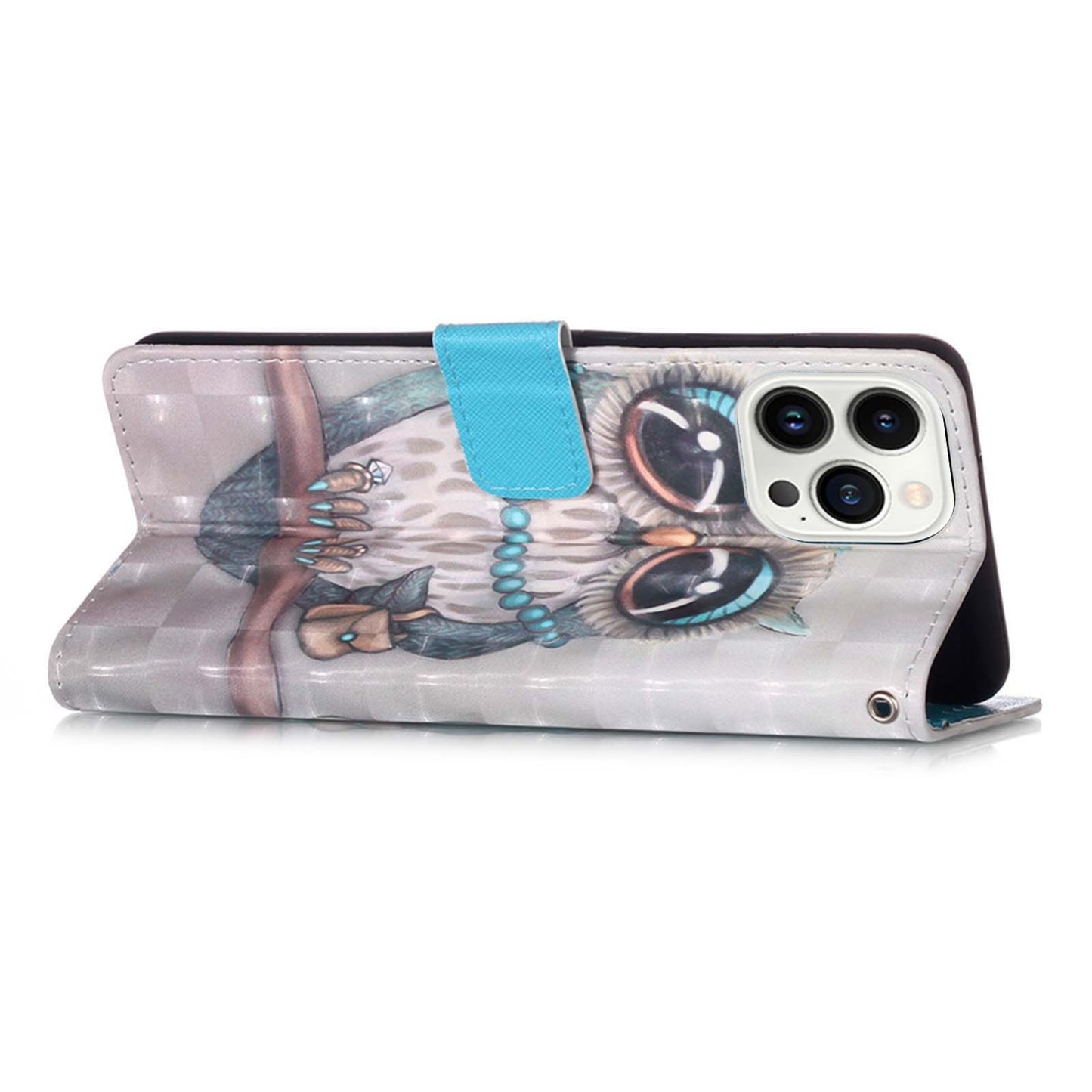 iPhone 15 Pro Max Leather Flip Phone Case with 3D Painted Design, Card Holder, Wallet & Stand Function - Durable Protection & Easy Access