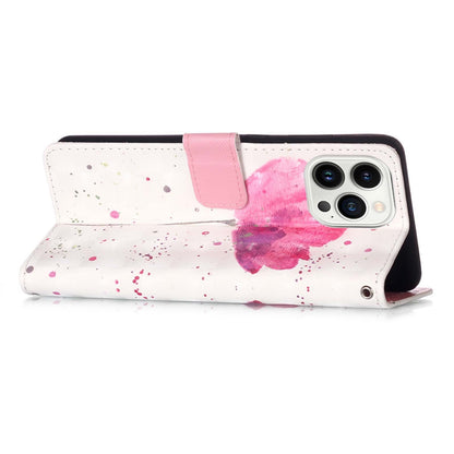 iPhone 15 Pro Leather Flip Phone Case with 3D Painted Design, Card Holder, Wallet & Stand Function - Durable Protection & Easy Access