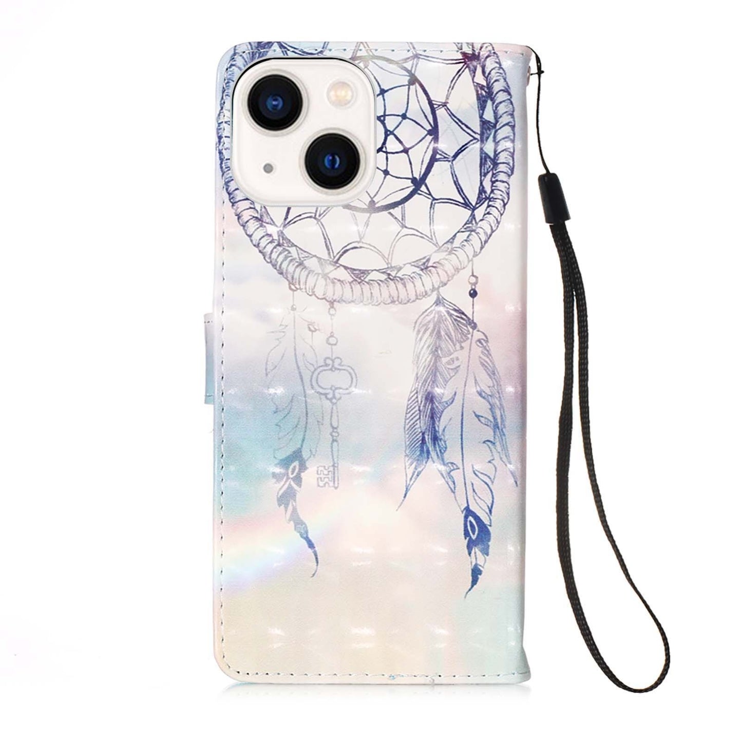 iPhone 15 Plus Leather Flip Phone Case with 3D Painted Design, Card Holder, Wallet & Stand Function - Durable Protection & Easy Access