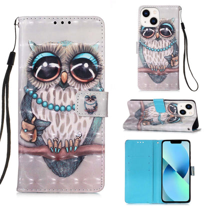 iPhone 15 Plus Leather Flip Phone Case with 3D Painted Design, Card Holder, Wallet & Stand Function - Durable Protection & Easy Access