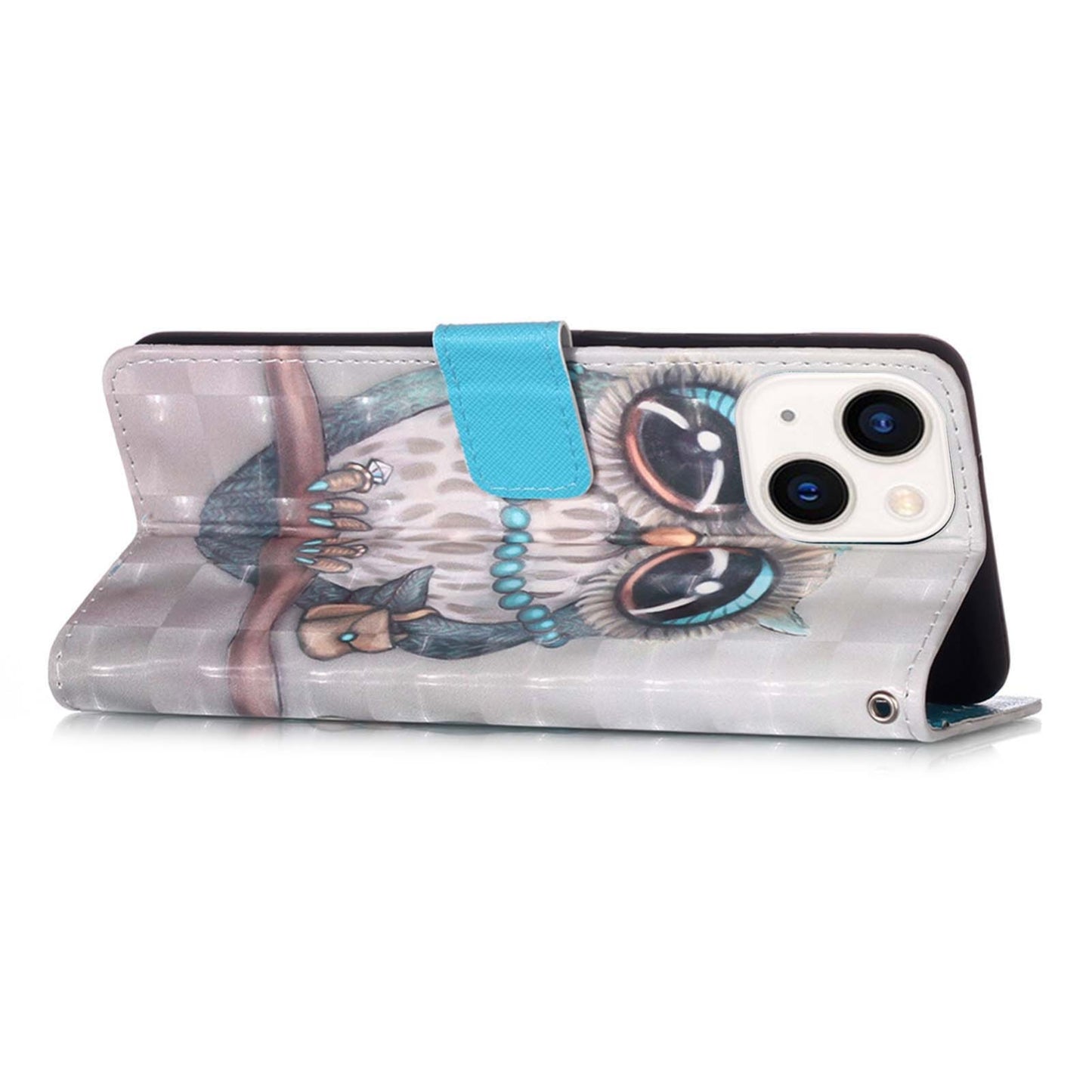 iPhone 15 Plus Leather Flip Phone Case with 3D Painted Design, Card Holder, Wallet & Stand Function - Durable Protection & Easy Access