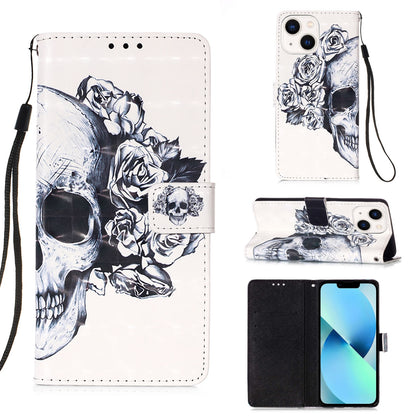 iPhone 15 Plus Leather Flip Phone Case with 3D Painted Design, Card Holder, Wallet & Stand Function - Durable Protection & Easy Access