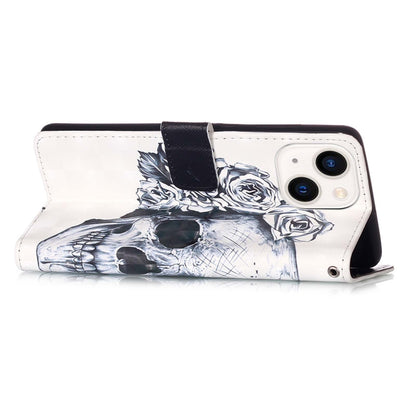 iPhone 15 Plus Leather Flip Phone Case with 3D Painted Design, Card Holder, Wallet & Stand Function - Durable Protection & Easy Access