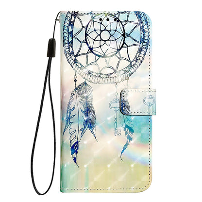 iPhone 16e Leather Flip Phone Case with 3D Painted Design, Card Holder, Wallet & Stand Function - Durable Protection & Easy Access