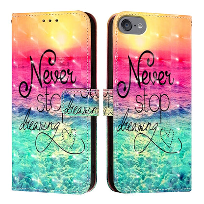 iPod Touch 5/6/7 Leather Flip Phone Case with 3D Painted Design, Card Holder, Wallet & Stand Function - Durable Protection & Easy Access