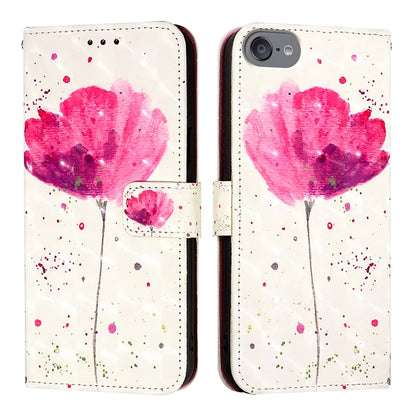 iPod Touch 5/6/7 Leather Flip Phone Case with 3D Painted Design, Card Holder, Wallet & Stand Function - Durable Protection & Easy Access